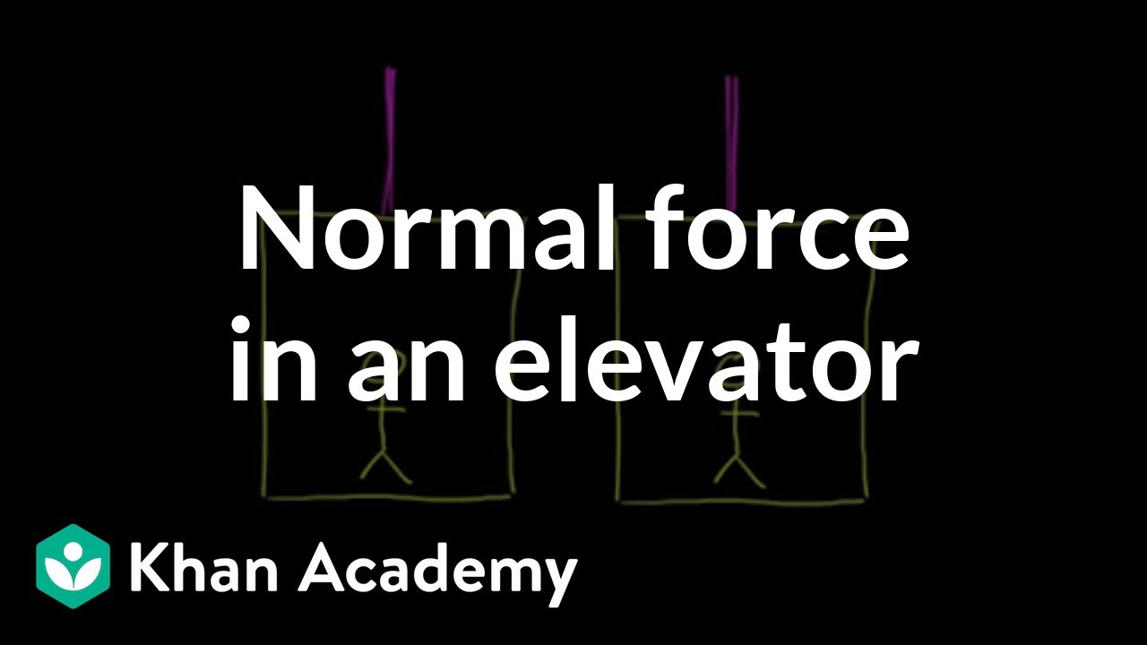 Normal force in an elevator | Forces and Newton's laws of motion | Physics | Khan Academy