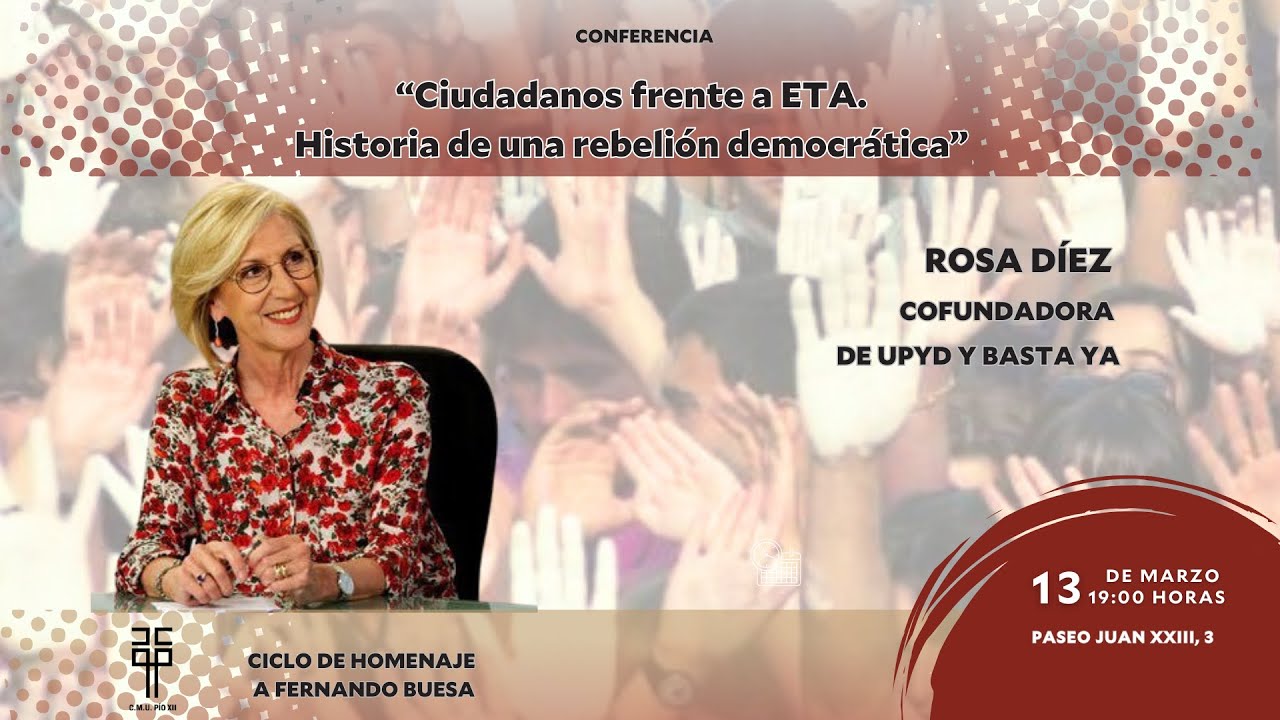 Rosa Díez en el CMU Pío XII. Ciudadanos frente a ETA. Historia de una rebelión democrática