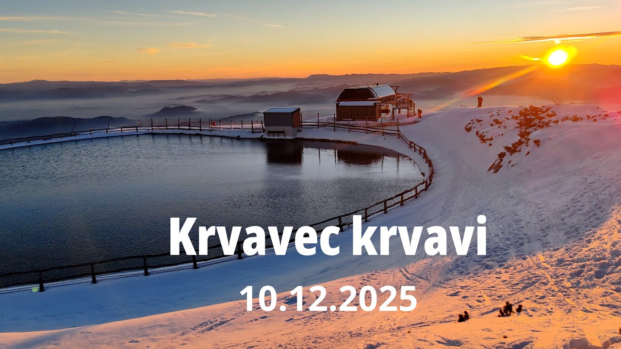 Krvavec - spust v sončni zahod