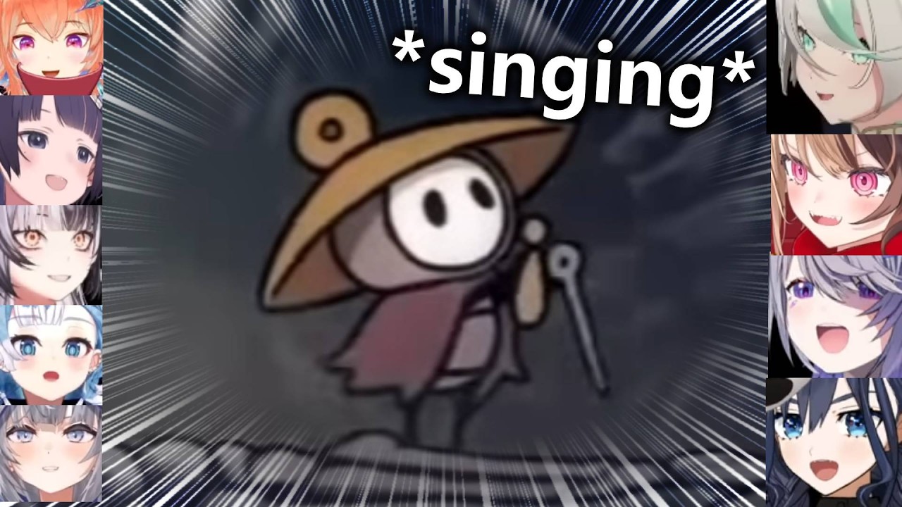 Реакция девушек Hololive на Шерму *мило* (Hollow Knight: Silksong)