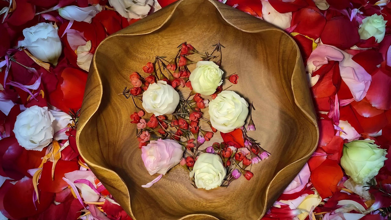 ASMR Ice Stirring with Beautiful Flower Petals 🌸❄️| Sounds for Deep Relaxation (No Talking)