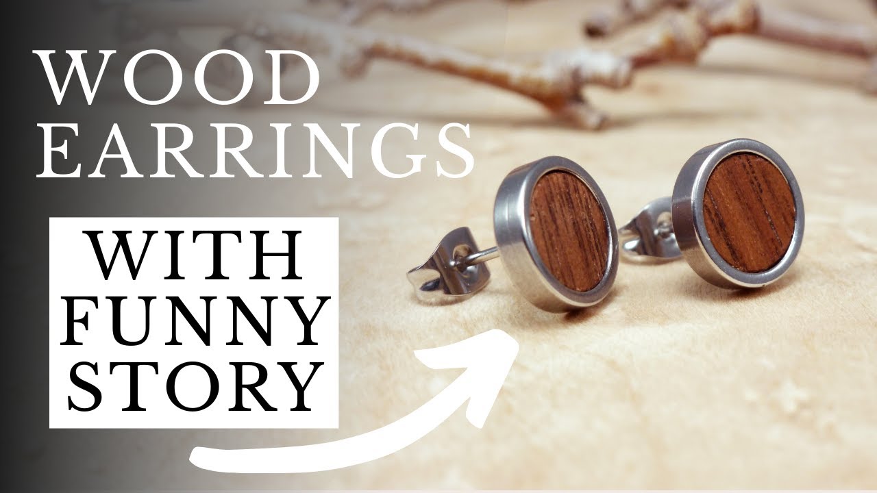 Wood Stud Earrings Handmade with Stainless Steel | Minimalist & Eco-Friendly Jewelry
