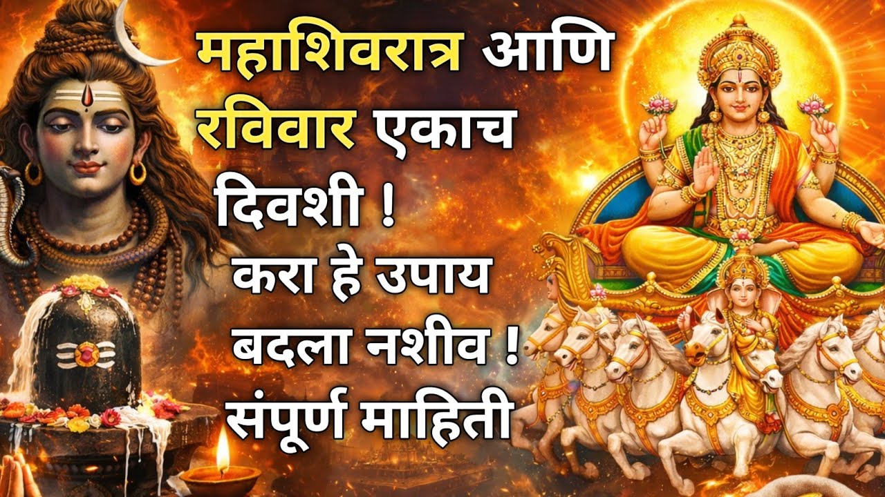 🙏महाशिवरात्र आणि रविवार एकाच दिवशी ! दुर्मिळ योग, करा हे उपाय आणि बदला तुमचे नशीब | संपूर्ण माहिती🙏