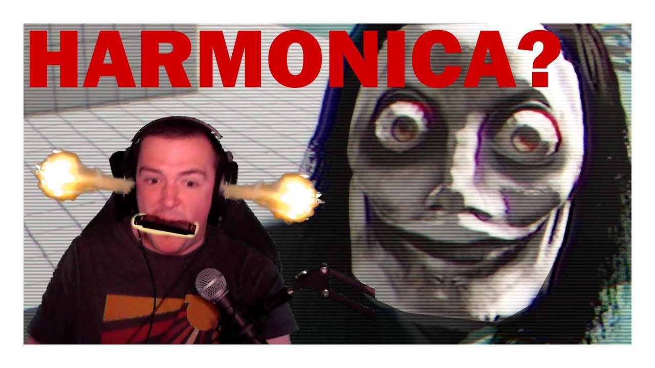 Playing SILENT horror games with a HARMONICA