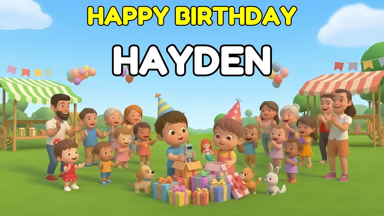 HAYDEN Happy Birthday Song - Personalized 3D Birthday Song 👑 | The Hall of Names