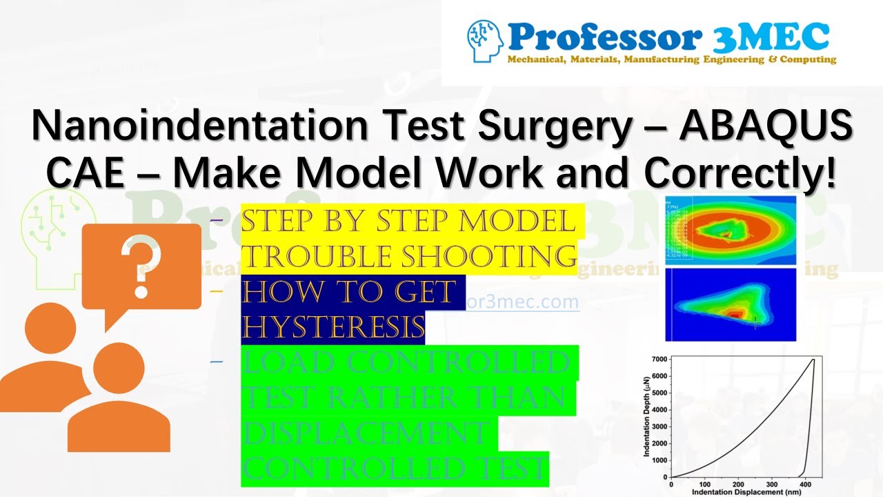 Nanoindentation Test Surgery – ABAQUS CAE – Make Model Work and Correctly!