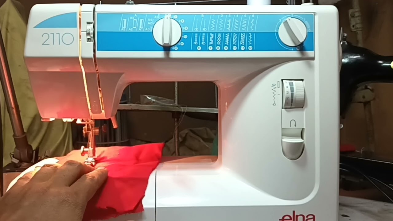 วิธีใช้งานจักรกระเป๋าหิ้ว elna2110/ถักรางดุมจักรกระเป๋า