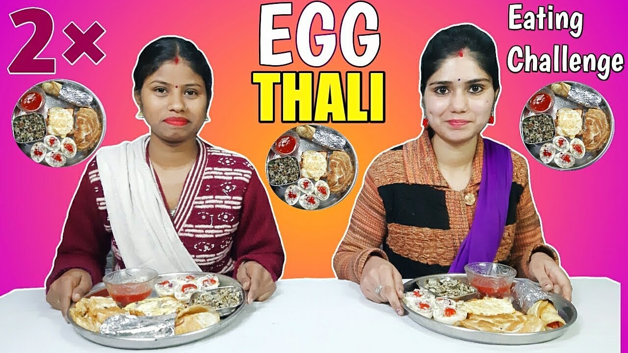 EGG THALI EATING CHALLENGE | Egg Thali Eating Competition | Food Challenge