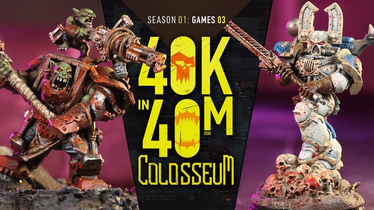 World Eaters vs Orks! Fight, Fight, Fight! King of the Colosseum 40k in 40m