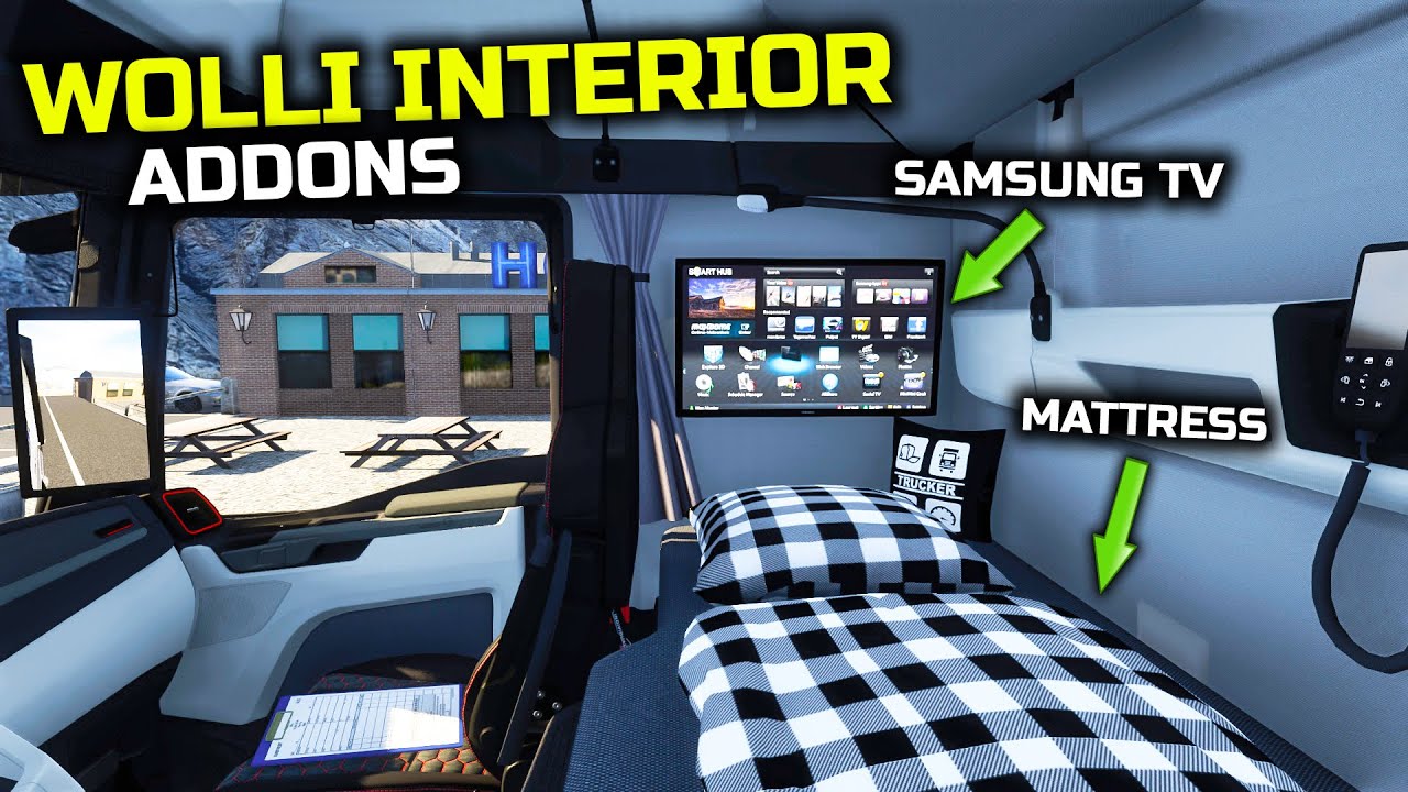 Interior Addons Mod By Wolli For ETS2 1.49 | ETS2 1.49 MODS