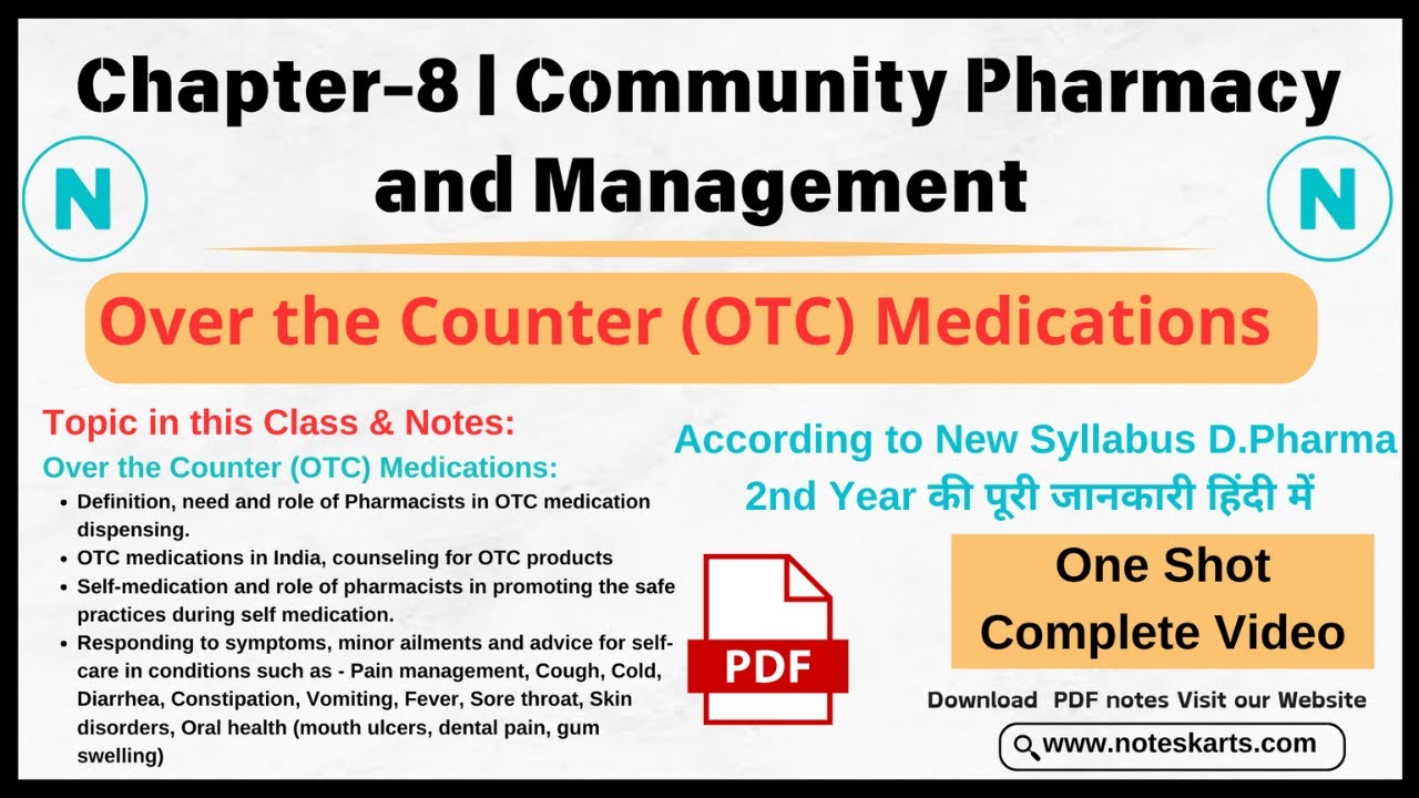 Chapter-8 | Community Pharmacy and Management | Over the Counter (OTC) Medications | OTC Medications