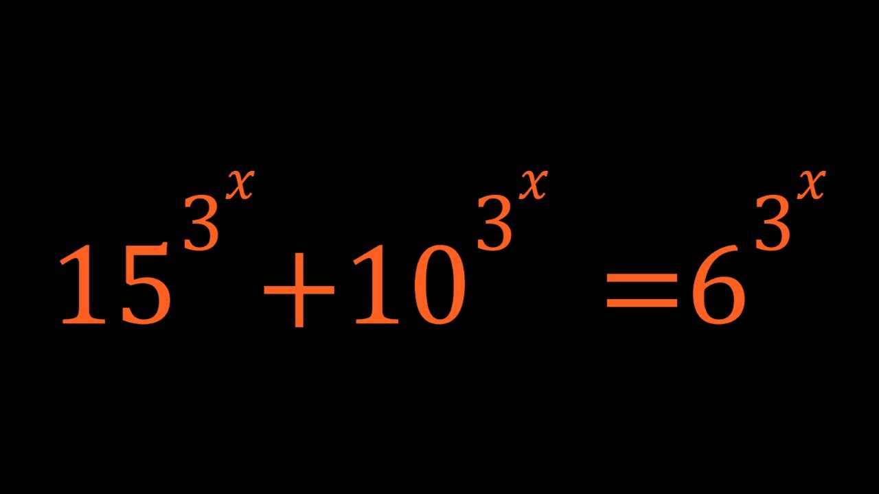 A Nice Exponential Equation from SyberMath 😉