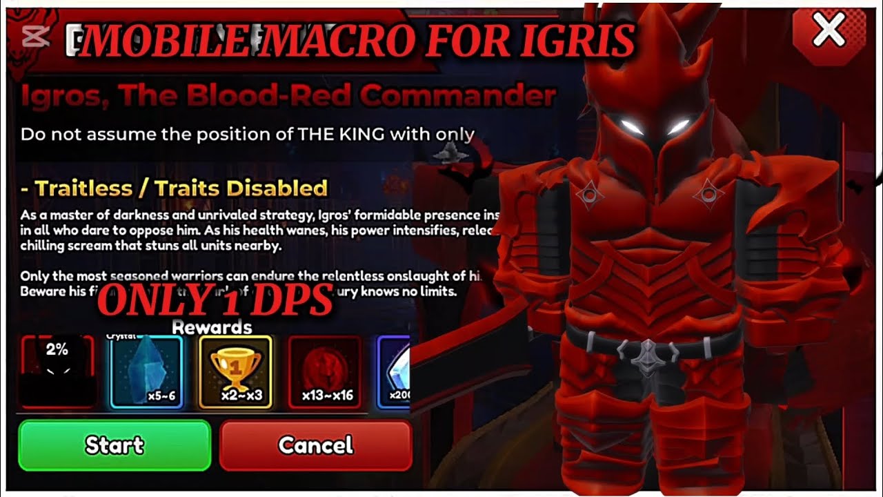 How To Macro/AFK Farm the Igris Boss Rush on Mobile In Anime vanguards