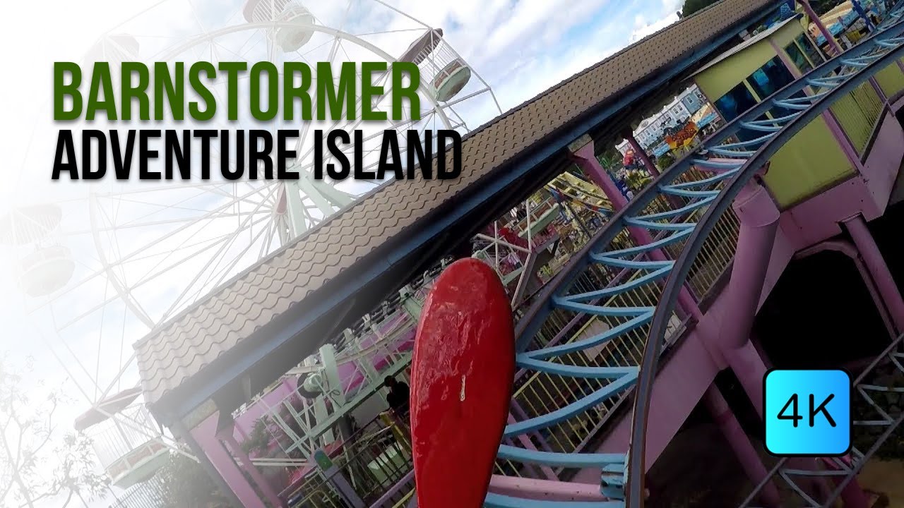 Barnstormer  4K On Ride POV Adventure Island Rollercoaster