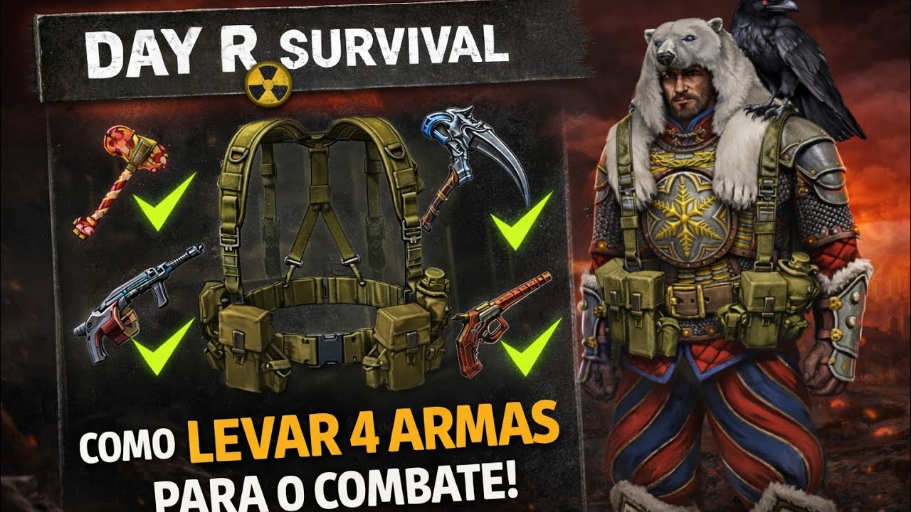 COMO LEVAR 4 ARMAS PARA O COMBATE? 🔫 O Segredo Revelado! | Day R Survival