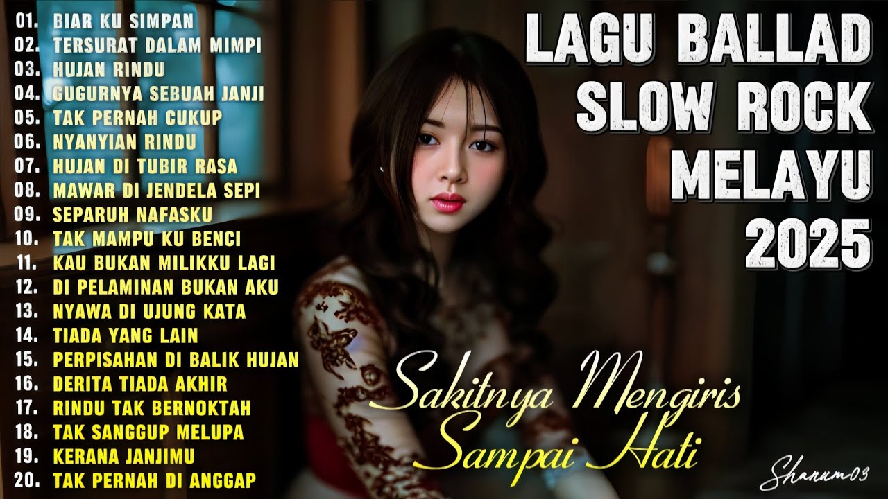 LAGU BALLAD SLOW ROCK MELAYU 2025|SAKITNYA MENGIRIS😭SAMPAI HATI💔-Biar Ku Simpan