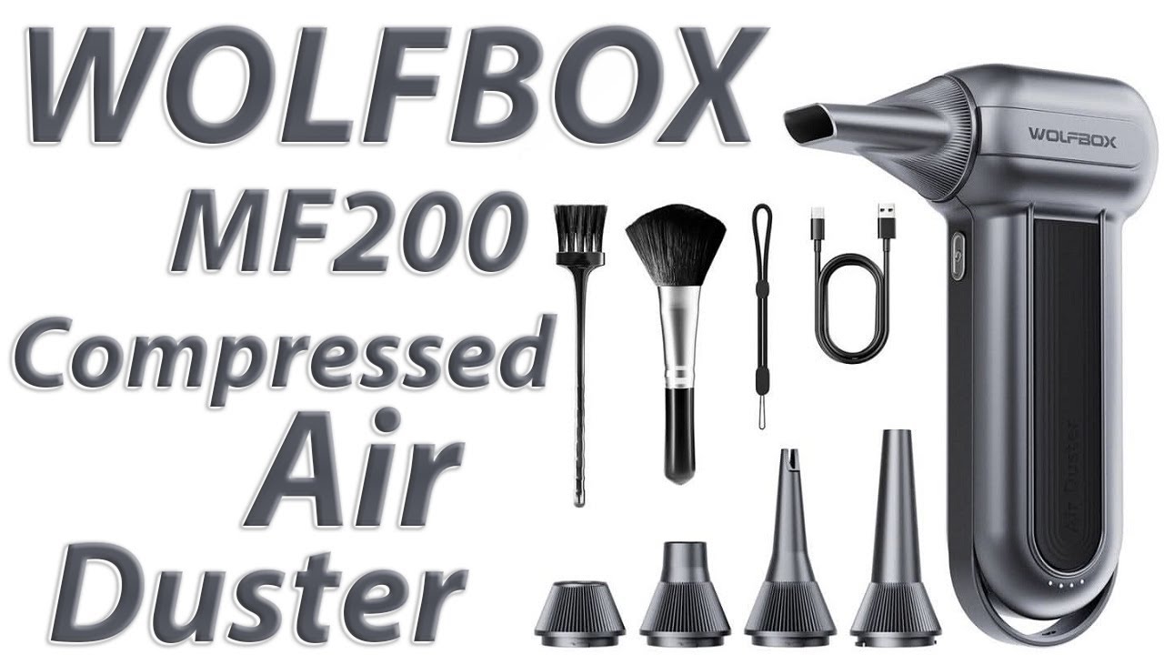 Пневматический очиститель воздуха WOLFBOX MF200 со съемным аккумулятором | Мини-воздуходувка с 3 ...