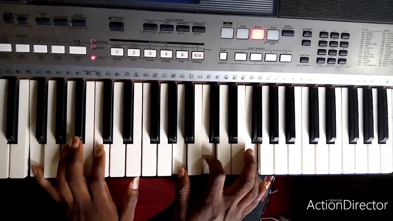 Ghanaian praises keyboard bass lines/ f key [keyboard lessons-#4]
