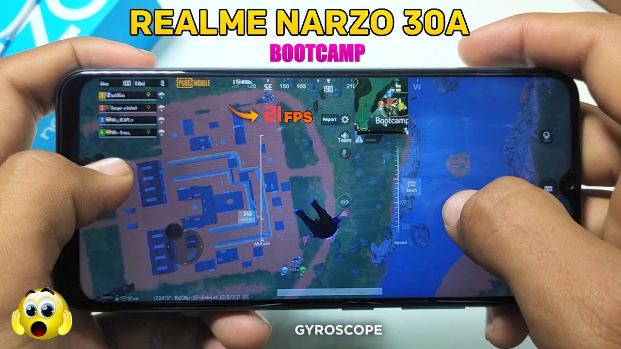Realme Narzo 30a Pubg Bootcamp Test With Fps Meter Full Review | realme narzo 30a pubg test