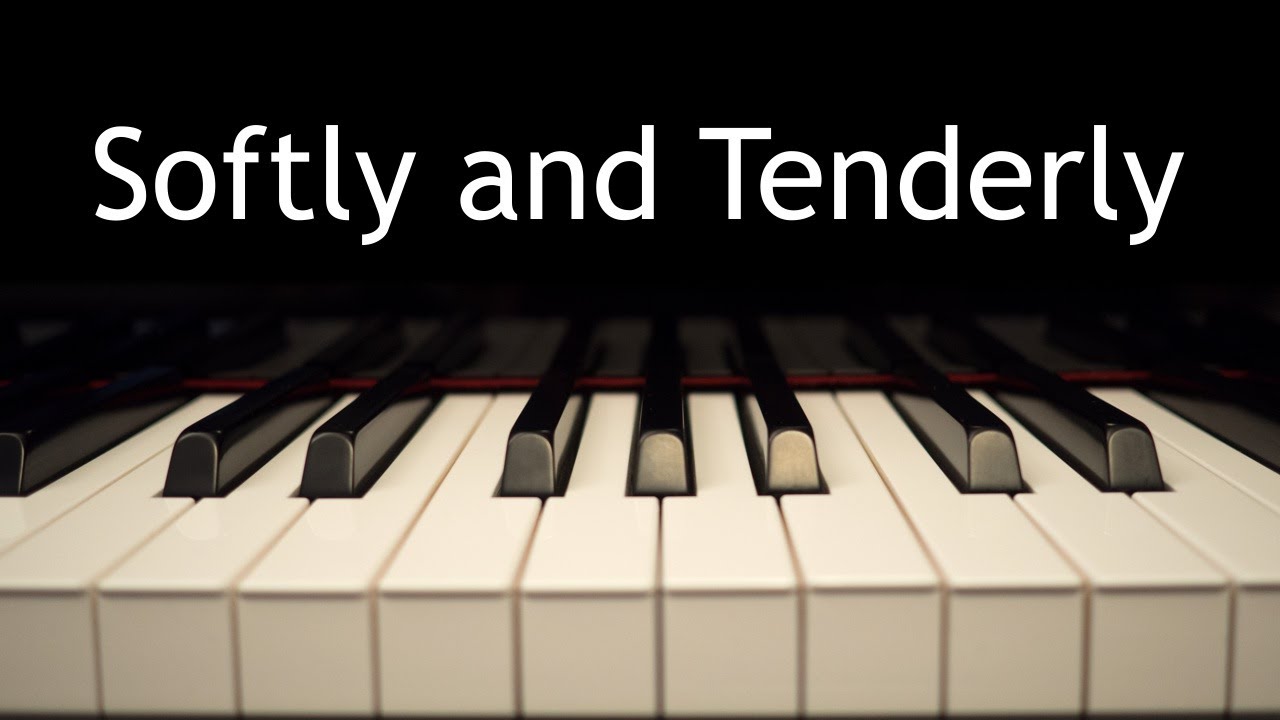 Softly and Tenderly - piano instrumental hymn with lyrics