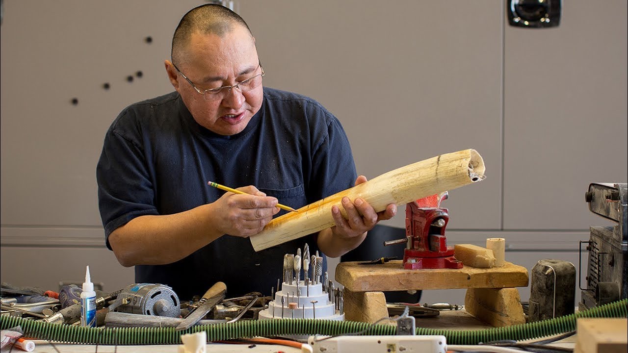 Sculpting Ivory (10 of 17): Cutting Ivory