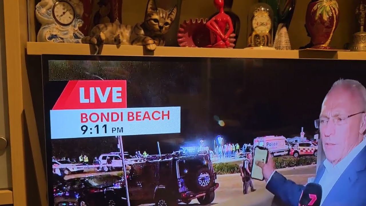Words fail me. This is the news from Australia. Ella, Australia, Bondi Beach, December 14, 2025