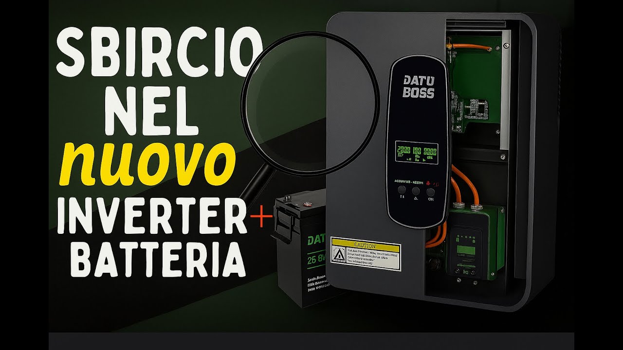 “SBIRCIO 👁️ nel nuovo inverter Datouboss 24v/3000W con batteria 25,6V 100Ah”
