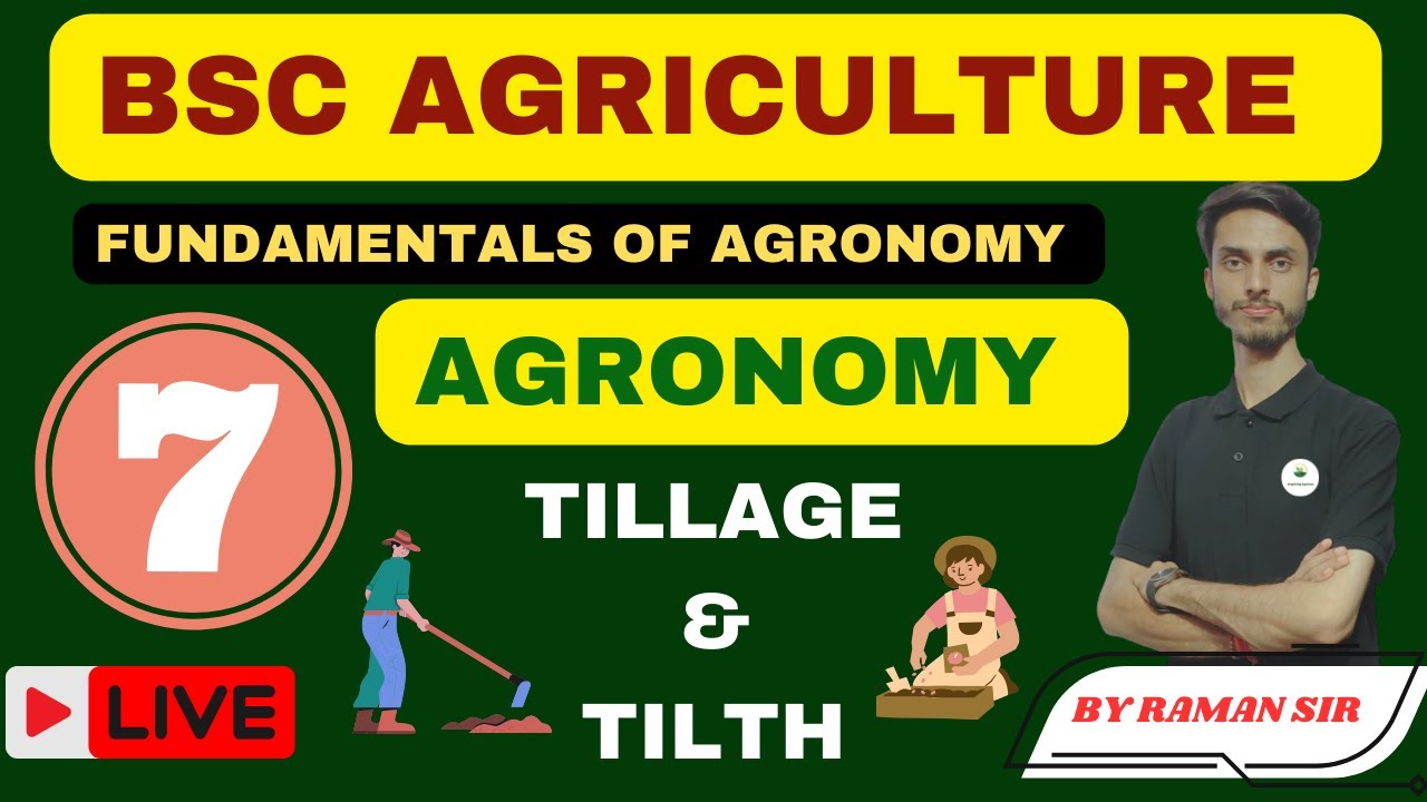Tillage  its types & Tilth / BSC Agriculture 1st Semester Classes / Fundamentals of Agronomy