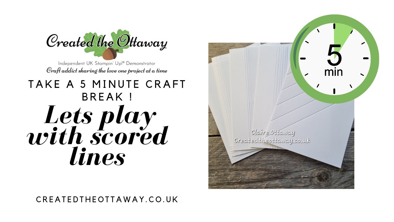 Take a 5 minute craft break scored lines@createdtheottaway