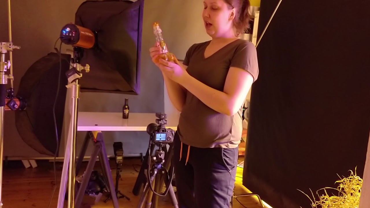 Photographing Baileys Irish Cream Mini Bottle