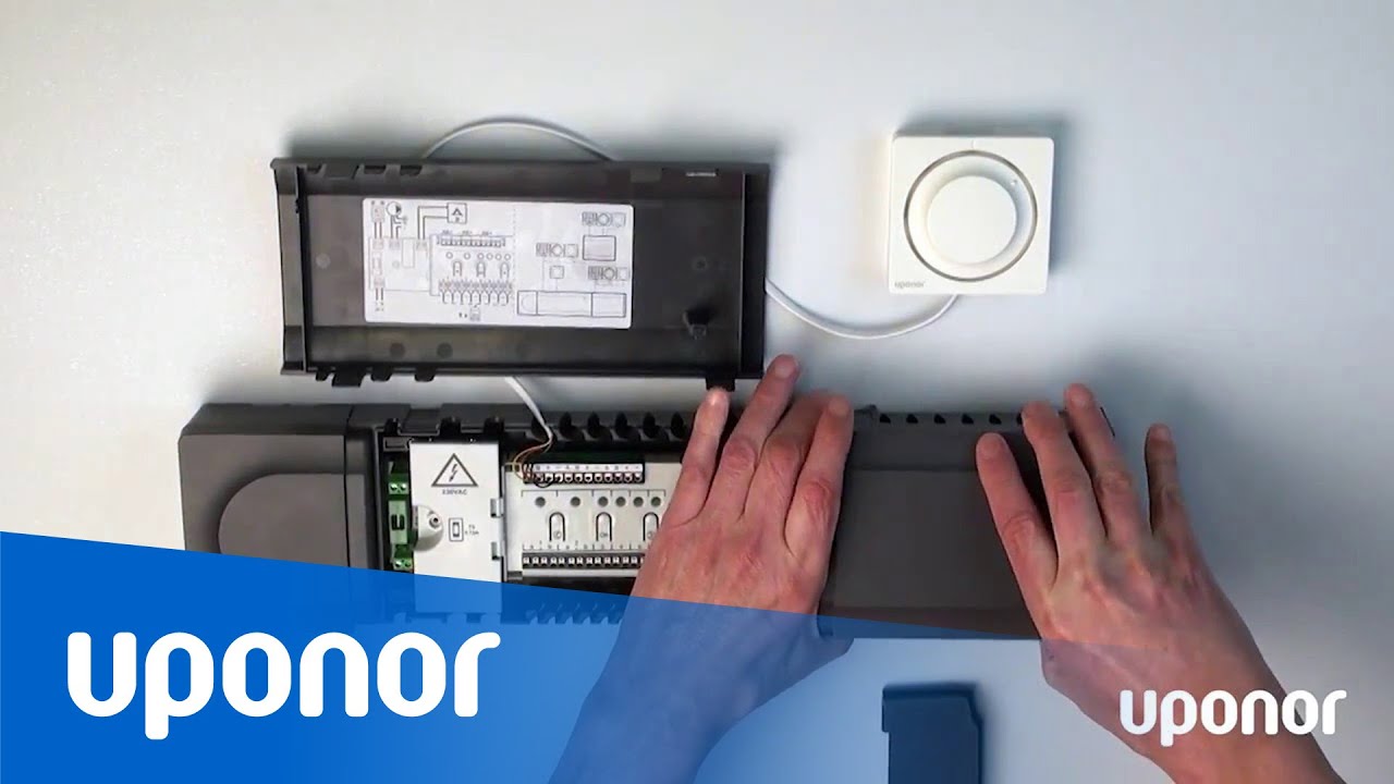 Uponor Smatrix Base kontrollerile X-145 Bus 6X lisamooduli M-140 6X paigaldamine