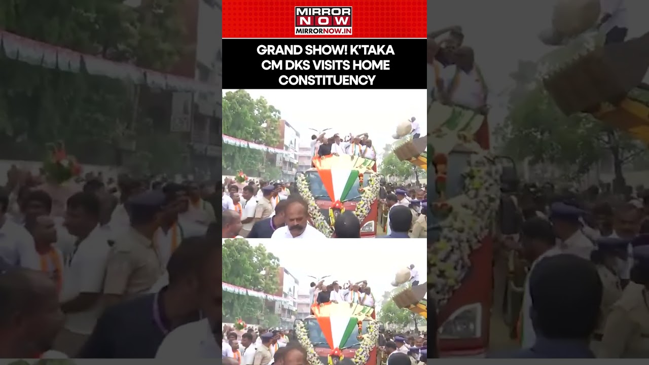 Grand Welcome For Karnataka CM DK Shivakumar In His Home Constituency After Oath #ytshorts