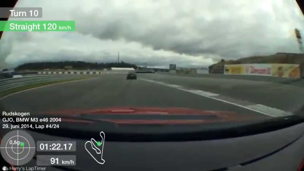 One lap at Rudskogen 2014; BMW M3 e46