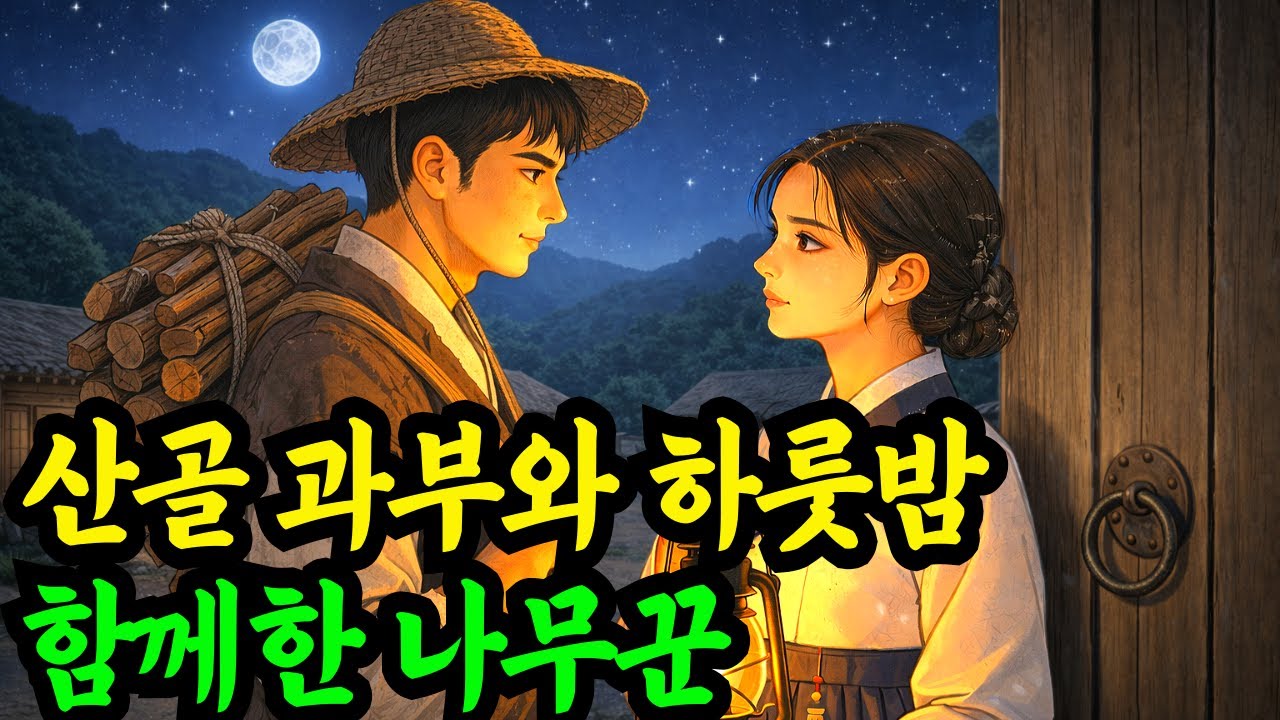 산골 과부와 하룻밤 함께한 나무꾼 그날밤 무슨일이...야담 옛날이야기 설화 전설 신화 민담