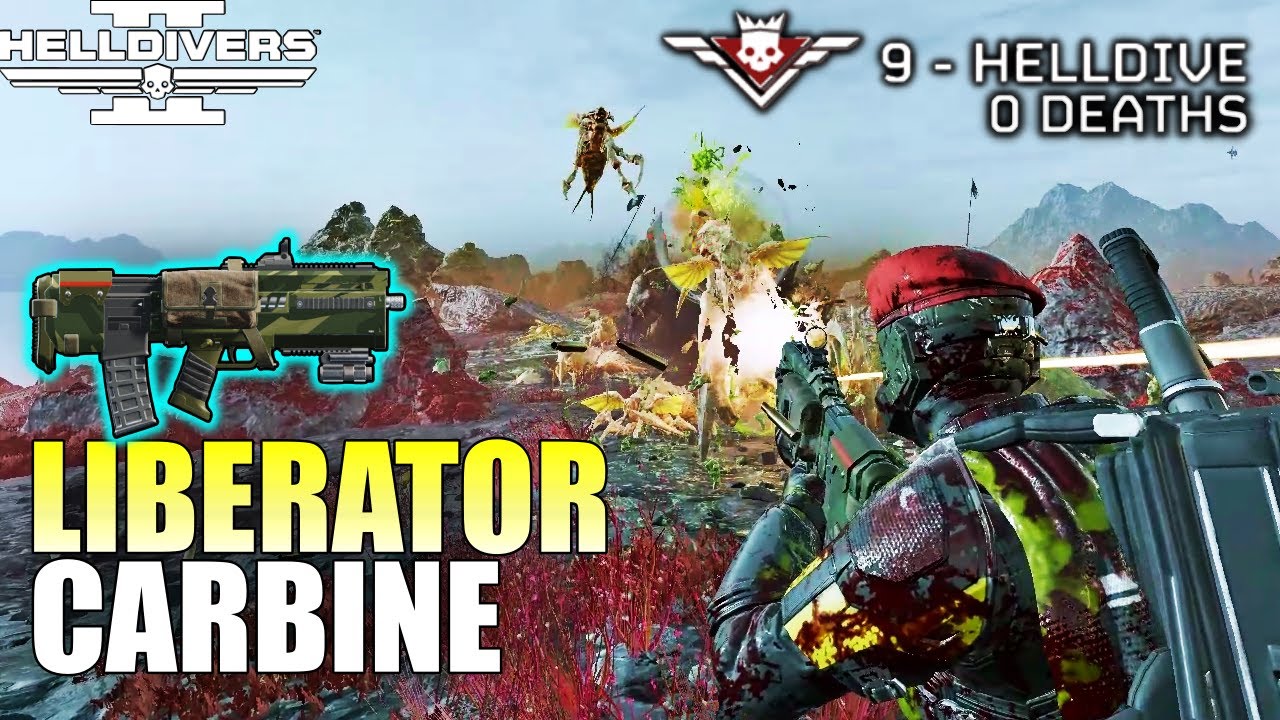 Helldivers 2 - Liberator Carbine Gameplay (No commenatry, Max difficulty, No deaths)
