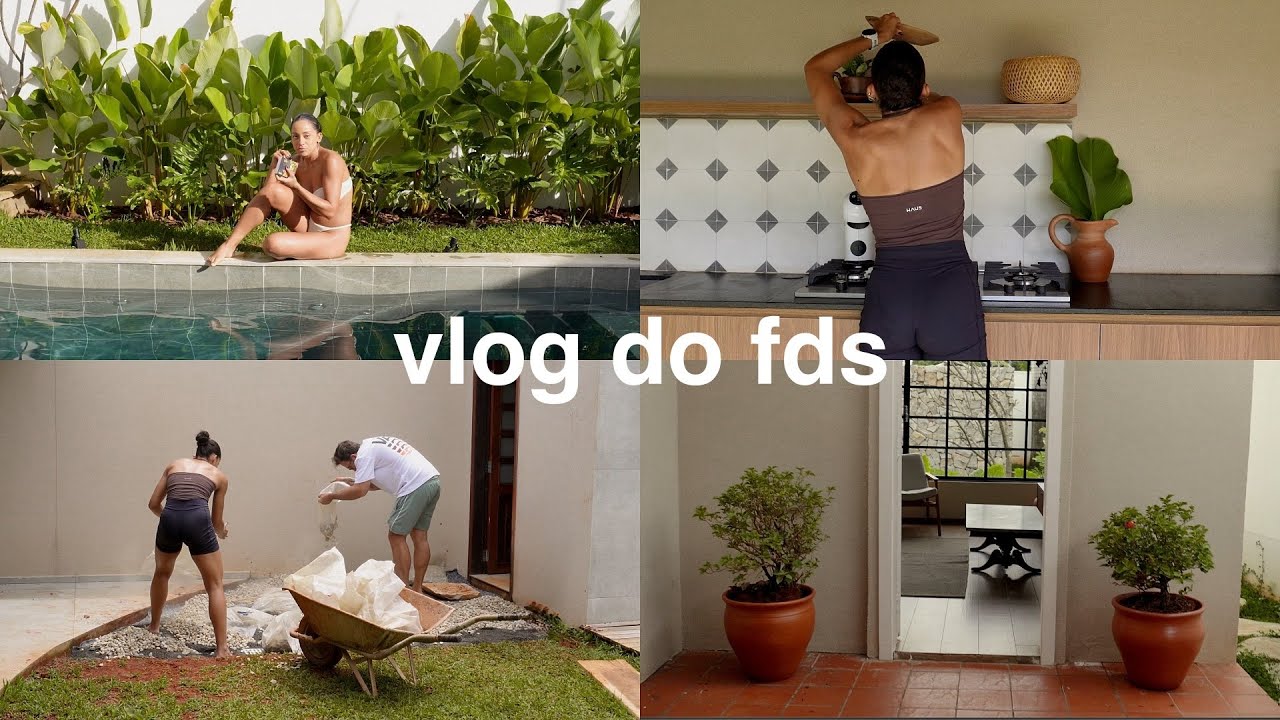 Novo cantinho da casa, comprando plantas, arrumando o quintal, bate papo sobre insegurança, churras.