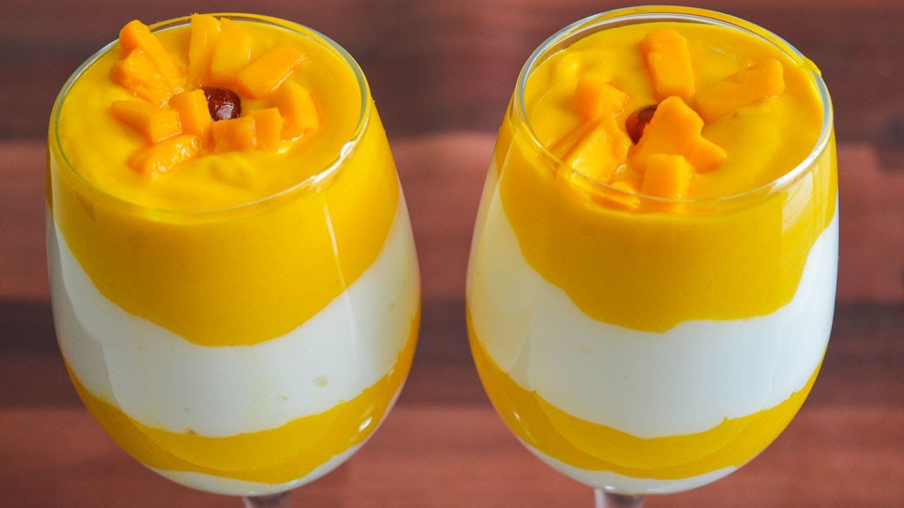 Mango Mousse Recipe | Only 3 Ingredients | how to make mango mousse dessert without egg or gelatin