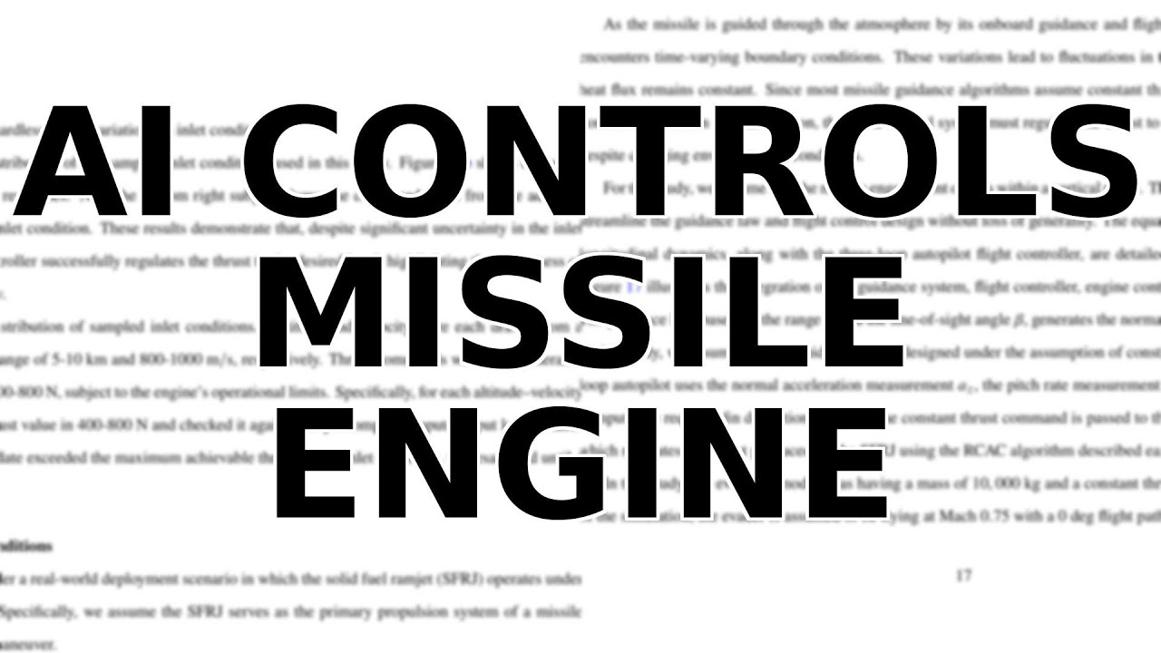 AI Learns to Control an 'Uncontrollable' Hypersonic Ramjet Engine