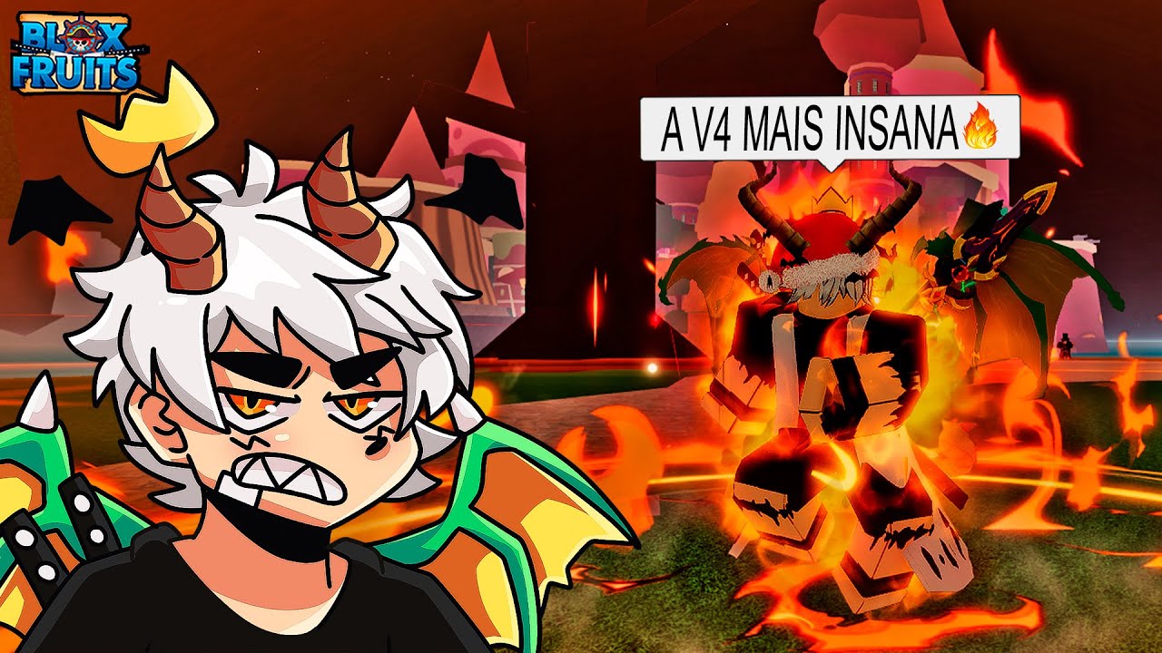 PEGUEI V1, V2, V3 E V4 DA DRACO (DRAGON) A RAÇA MAIS DIFIÍCIL DO BLOX FRUITS!!🐉❄️