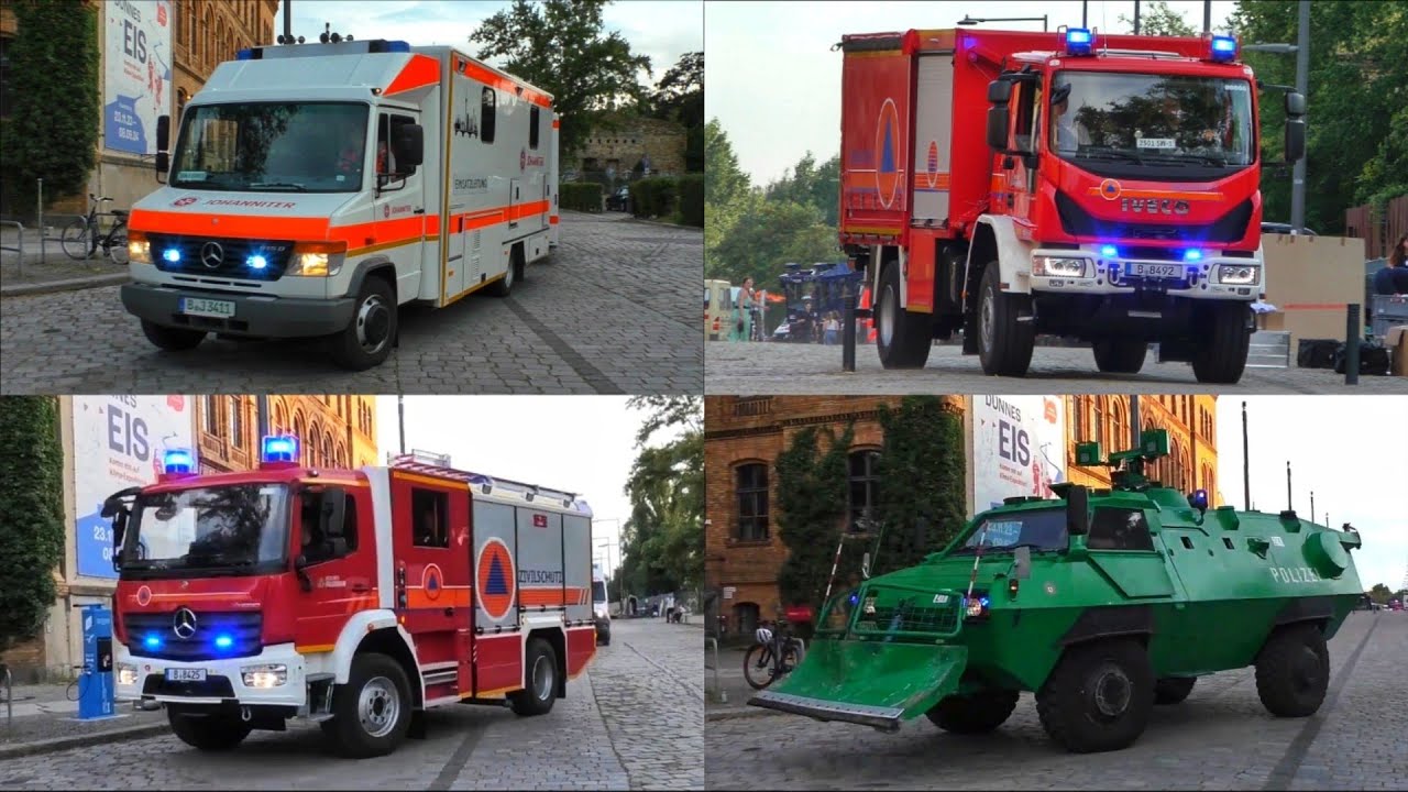 [🚒Neuer SW-KatS & LF20-KatS uvm.🚨] Abrücken 》Berliner Feuerwehr, Polizei, KatS || Blaulichtfest 2024