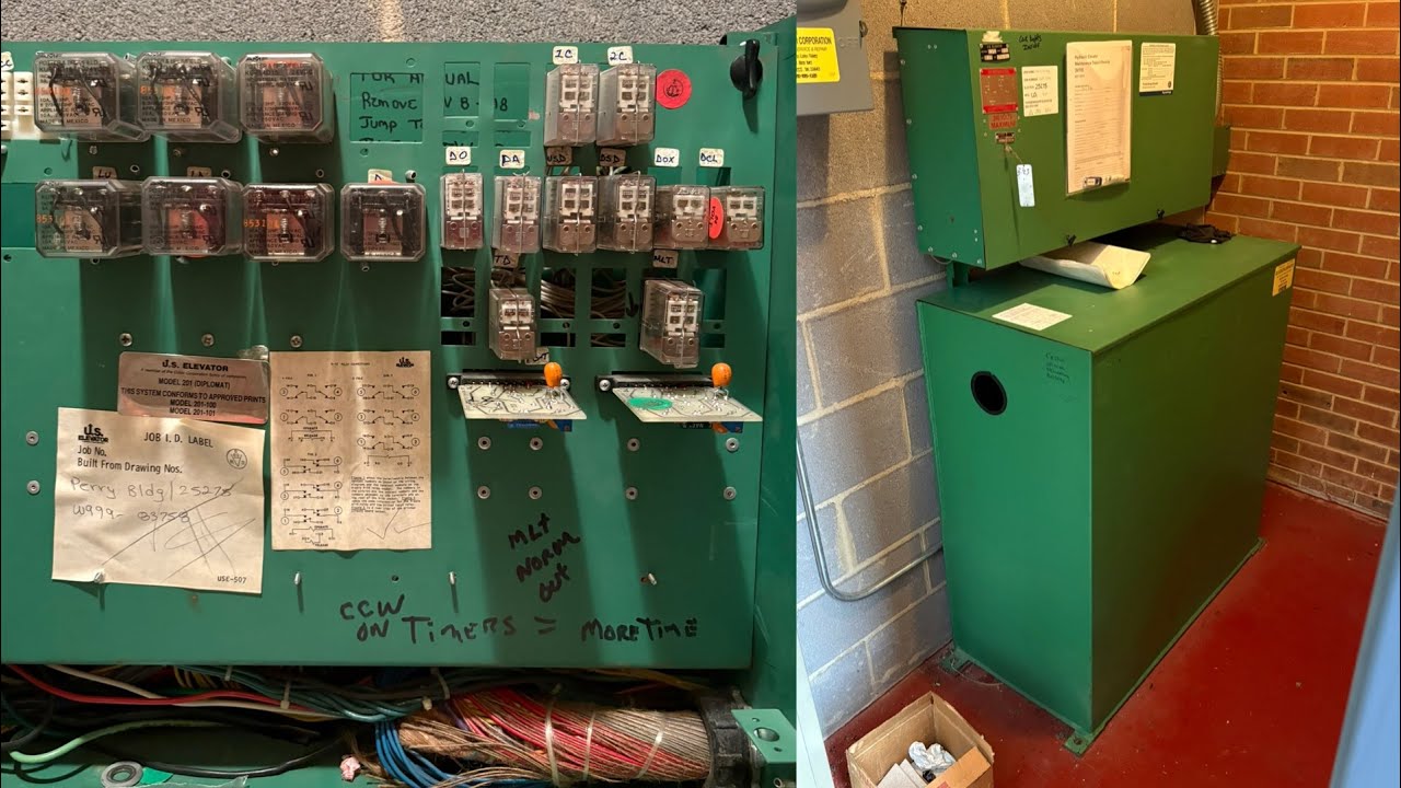 1980s US Elevator Type 201 “Diplomat” Elevator Machine Room