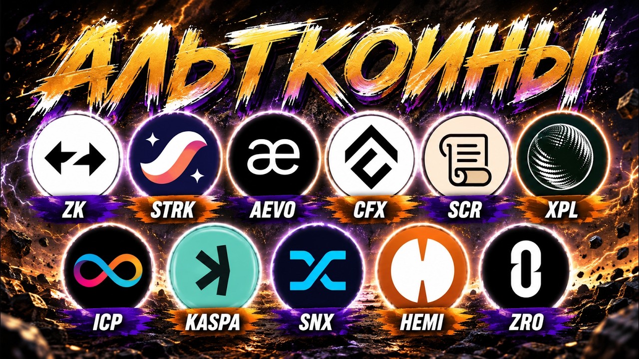 Альткоины на иксы! Разбор монет: ZK / STRK / AEVO / CFX / SCR / XPL / ICP / KASPA / SNX / HEMI / ZRO