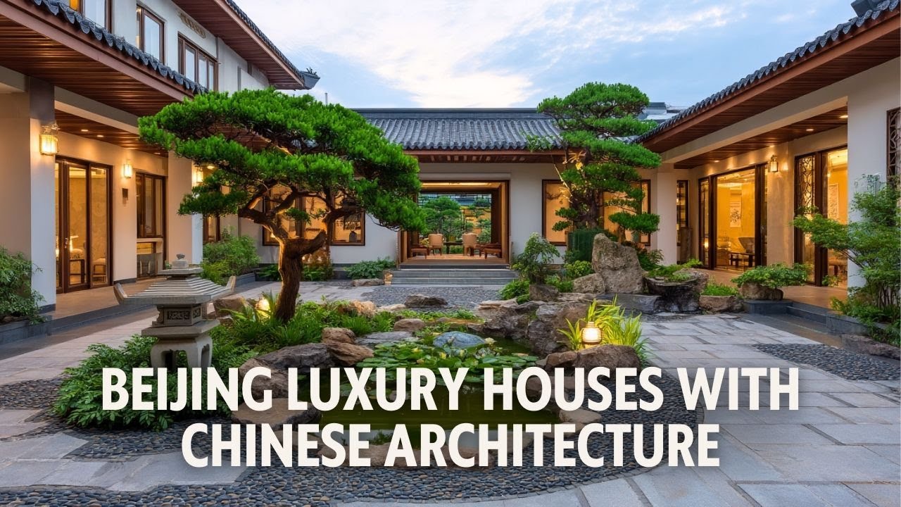 Beijing Luxury Houses Contemporary Courtyards Blended with Traditional Chinese Architecture