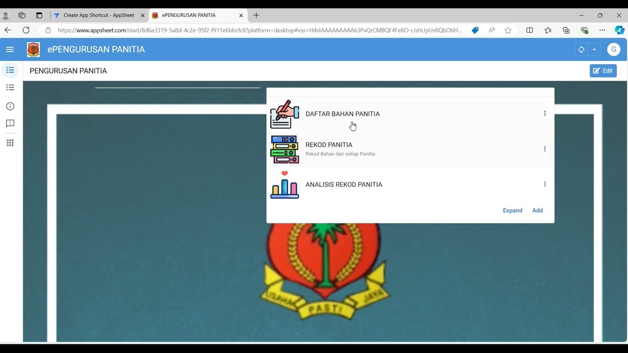 CARA SHARE LINK APPSHEET DAN CARA PENGGUNAAN APPS PANITIA