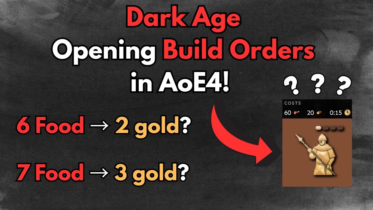 Dark Age Opening Build Orders in AoE4!