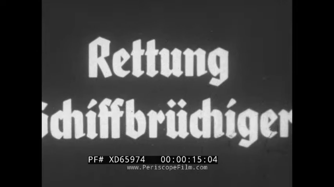 GERMAN COAST GUARD / MARITIME SEARCH AND RESCUE SERVICE  PRE-WWII EDUCATIONAL FILM (SILENT) XD65974