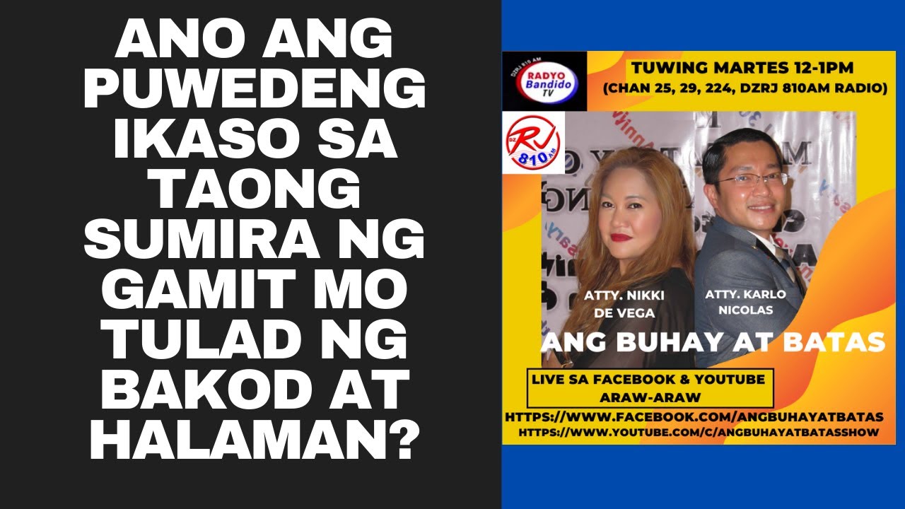 ANO ANG PUWEDENG IKASO SA TAONG SUMIRA NG GAMIT MO TULAD NG BAKOD AT HALAMAN?