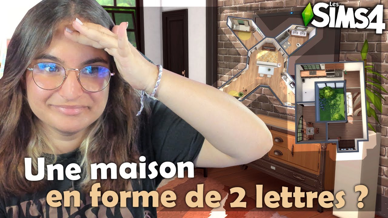 ☾ Une maison en forme de 2 LETTRES en 15min ?? | Challenge - Sims 4 ☽