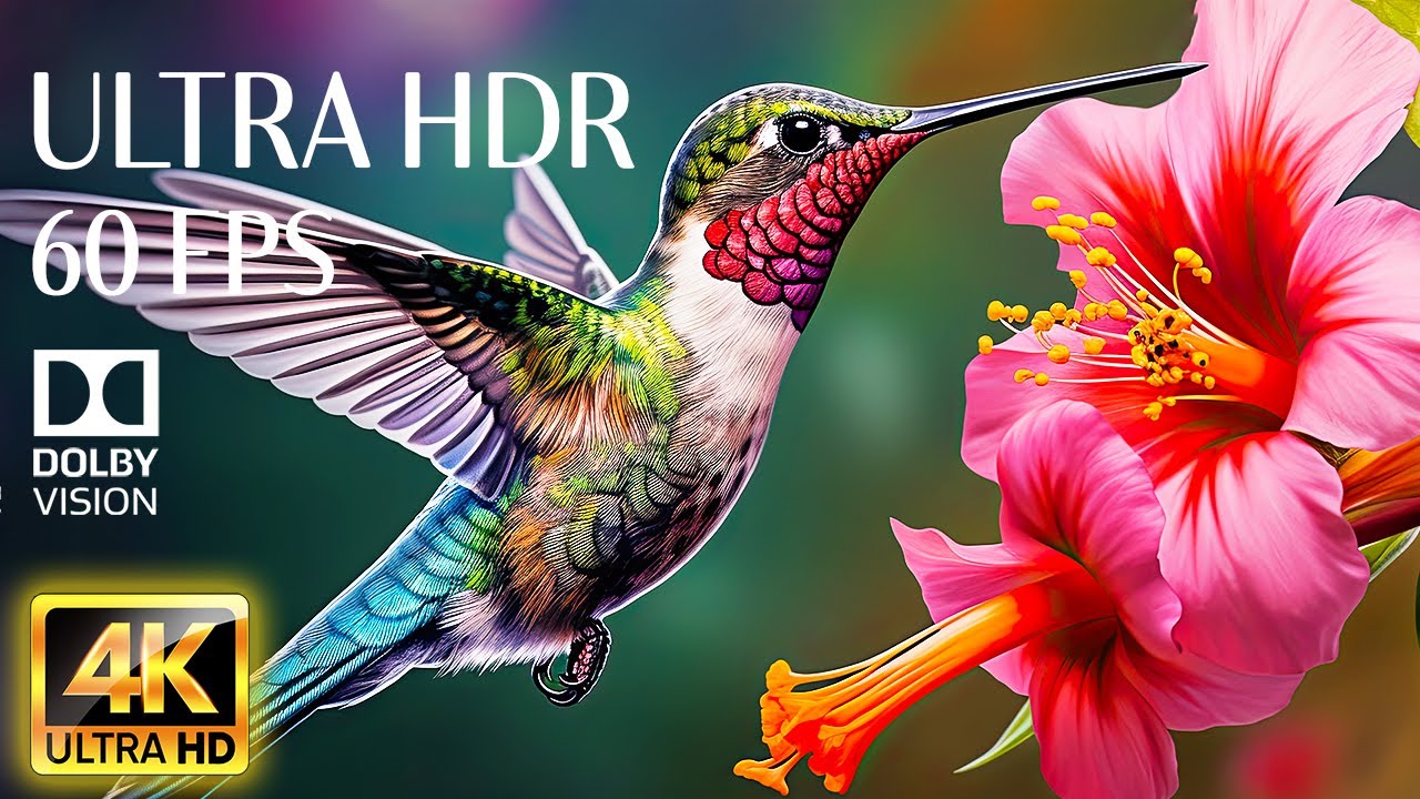 BRILLIANT ANIMALS 4K Videos 60fps - Calming Music With Beautiful Scene (Colorful Dynamic)