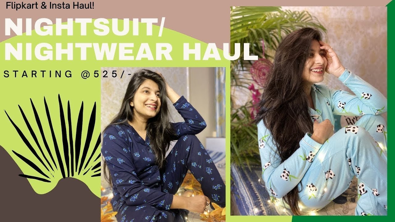 LATEST 2021 NIGHTWEAR/SLEEPWEAR/NIGHTSUIT HAUL |DISCOUNT HAUL UNDER BUDGET| FLIPKART& INSTAGRAM HAUL